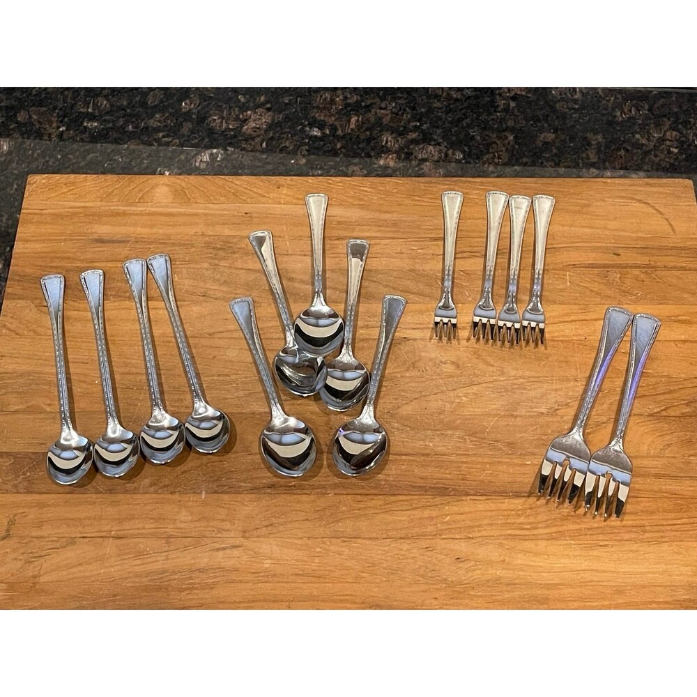 15 piece Wallace CONTINENTAL BEAD Stainless flatware